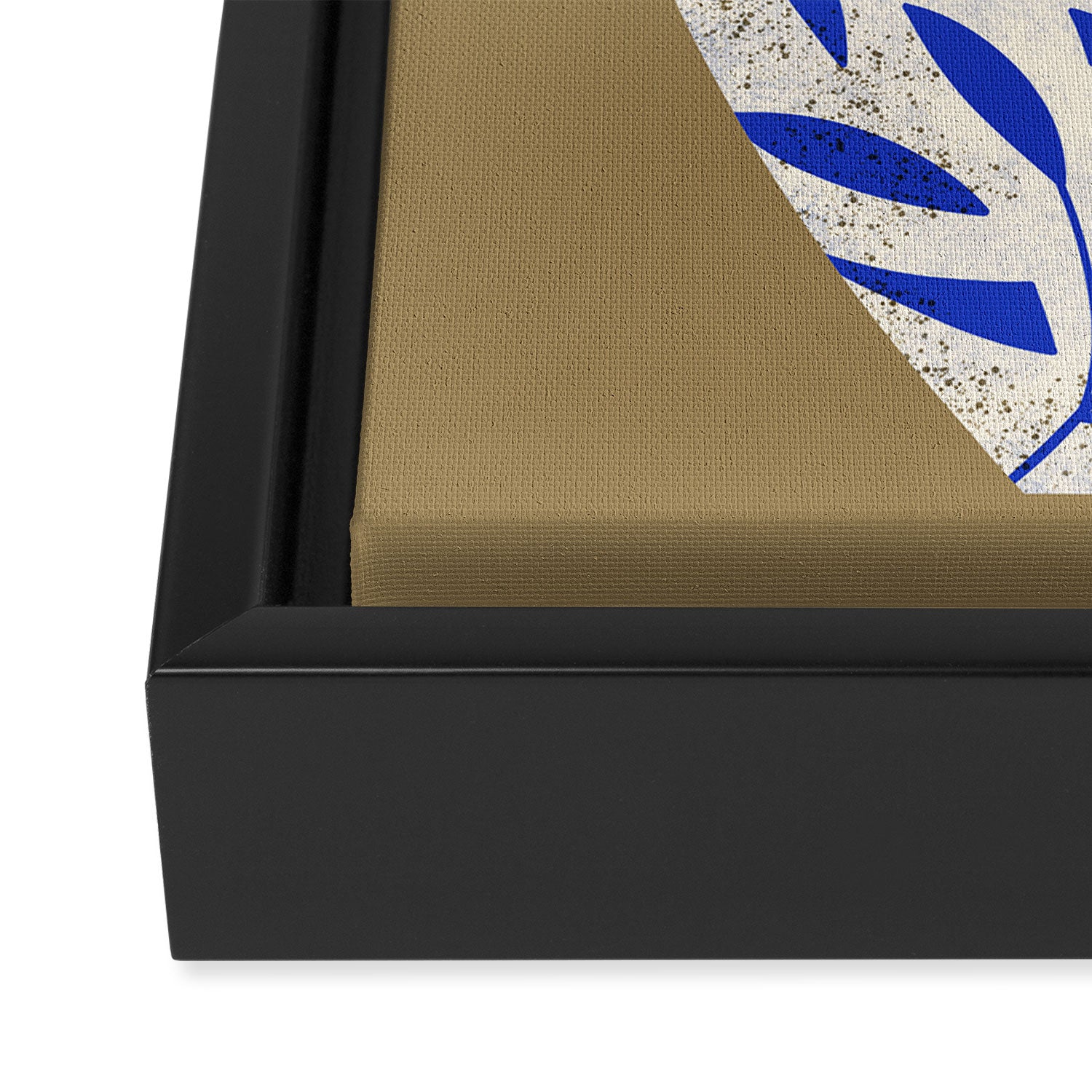 Leafy Blue Vase Framed Canvas Print Gallery Image 3