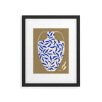Leafy Blue Vase Framed Art Print Gallery Image 5