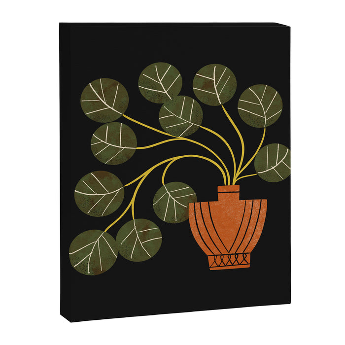 Leafy Plant In Vase Canvas Print Gallery Image 1