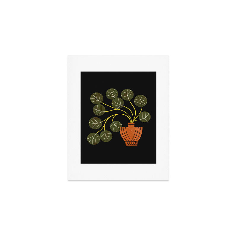 Leafy Plant In Vase Art Print Gallery Image 1