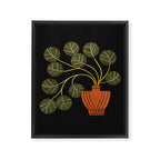 Leafy Plant In Vase Framed Canvas Print Gallery Image 8
