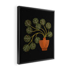 Leafy Plant In Vase Framed Canvas Print Gallery Image 2
