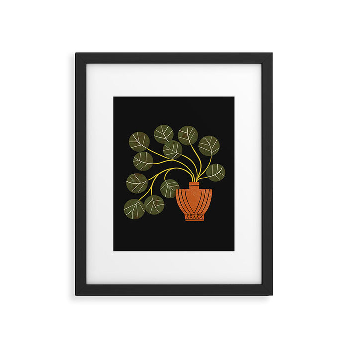 Leafy Plant In Vase Framed Art Print Gallery Image 1