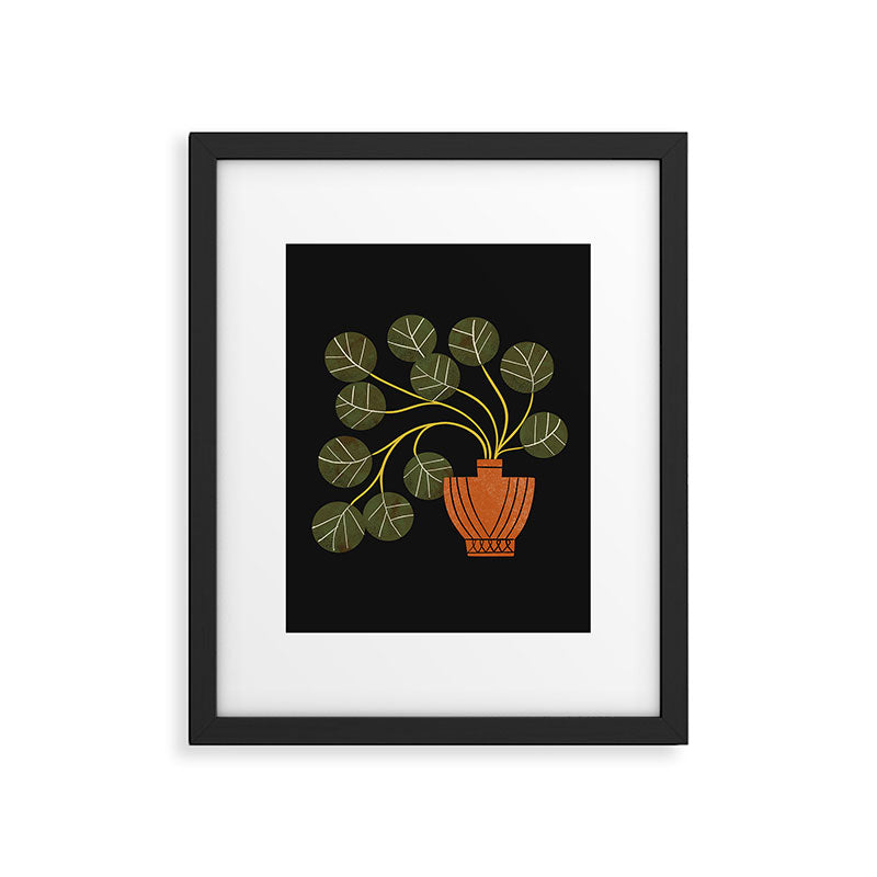 Leafy Plant In Vase Framed Art Print Gallery Image 4