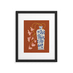 Lilies And Porcelain Cat Vase Framed Art Print Gallery Image 5
