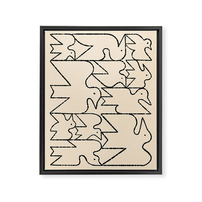 Linear Flock No. 1 Framed Canvas Print Gallery Image 1