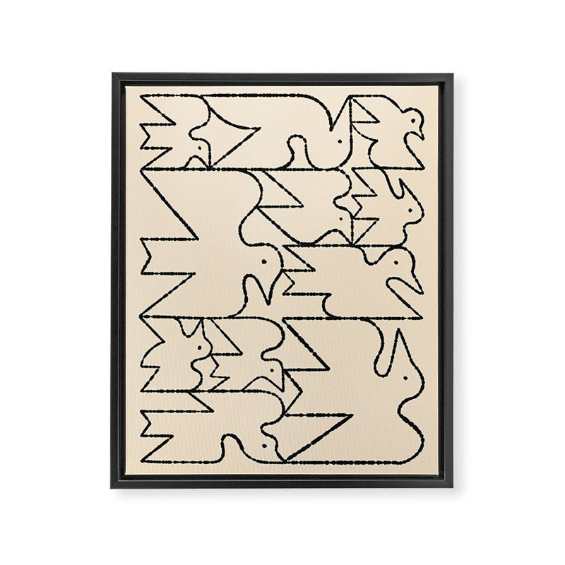 Linear Flock No. 1 Framed Canvas Print Gallery Image 6