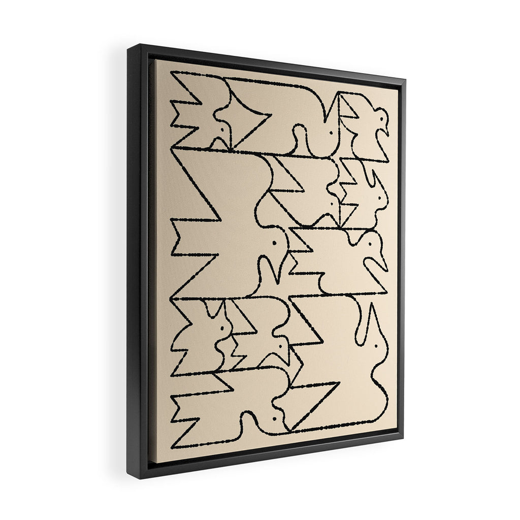 Linear Flock No. 1 Framed Canvas Print Gallery Image 2
