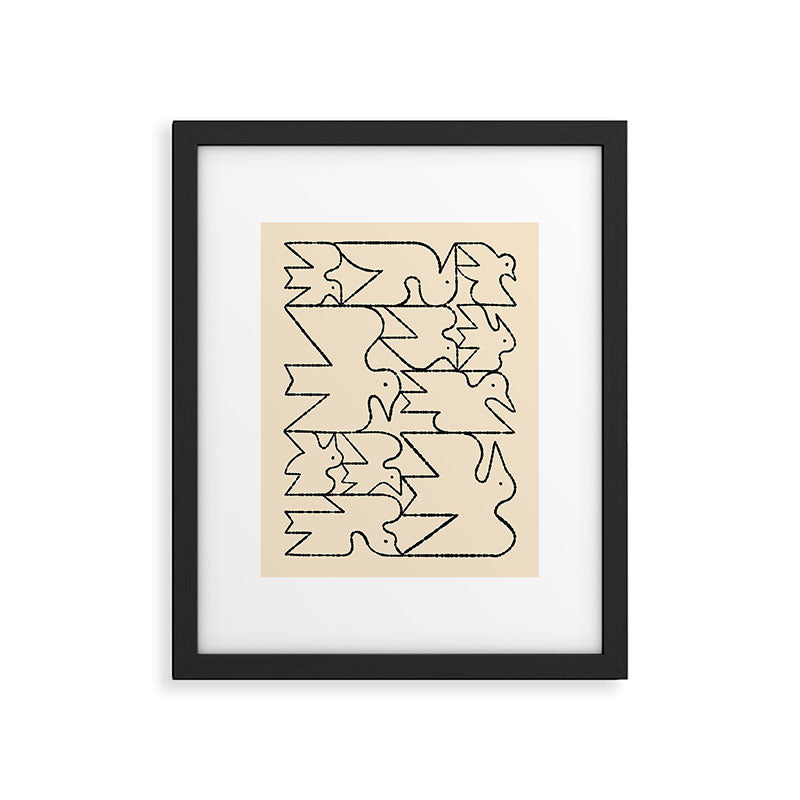 Linear Flock No. 1 Framed Art Print Gallery Image 5