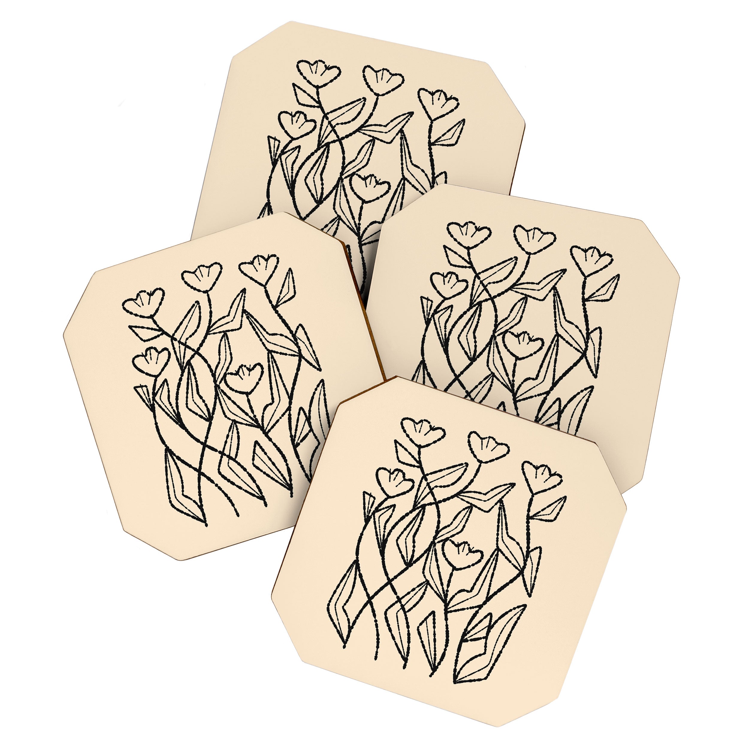 Linear Tulips Coaster Gallery Image 1