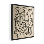 Linear Tulips Framed Canvas Print Gallery Image 2