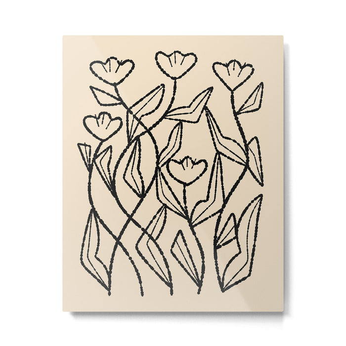 Linear Tulips Metal Print Gallery Image 1