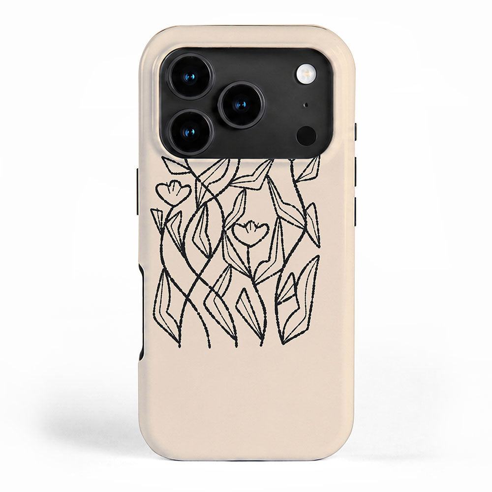 Linear Tulips iPhone Case Gallery Image 1