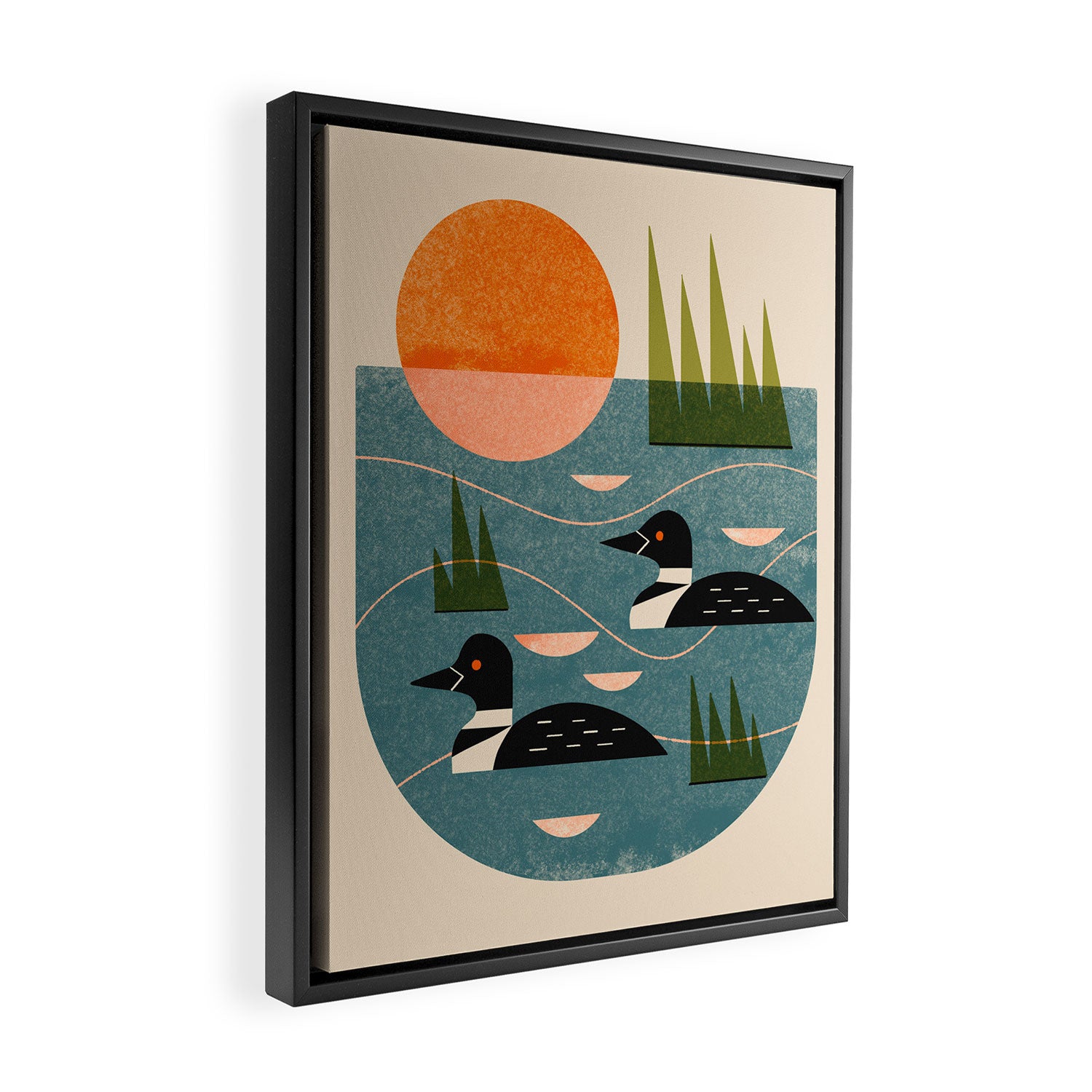 Loon Lake Framed Canvas Print Gallery Image 2