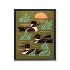 Loons At Dusk Framed Canvas Print Gallery Image 6
