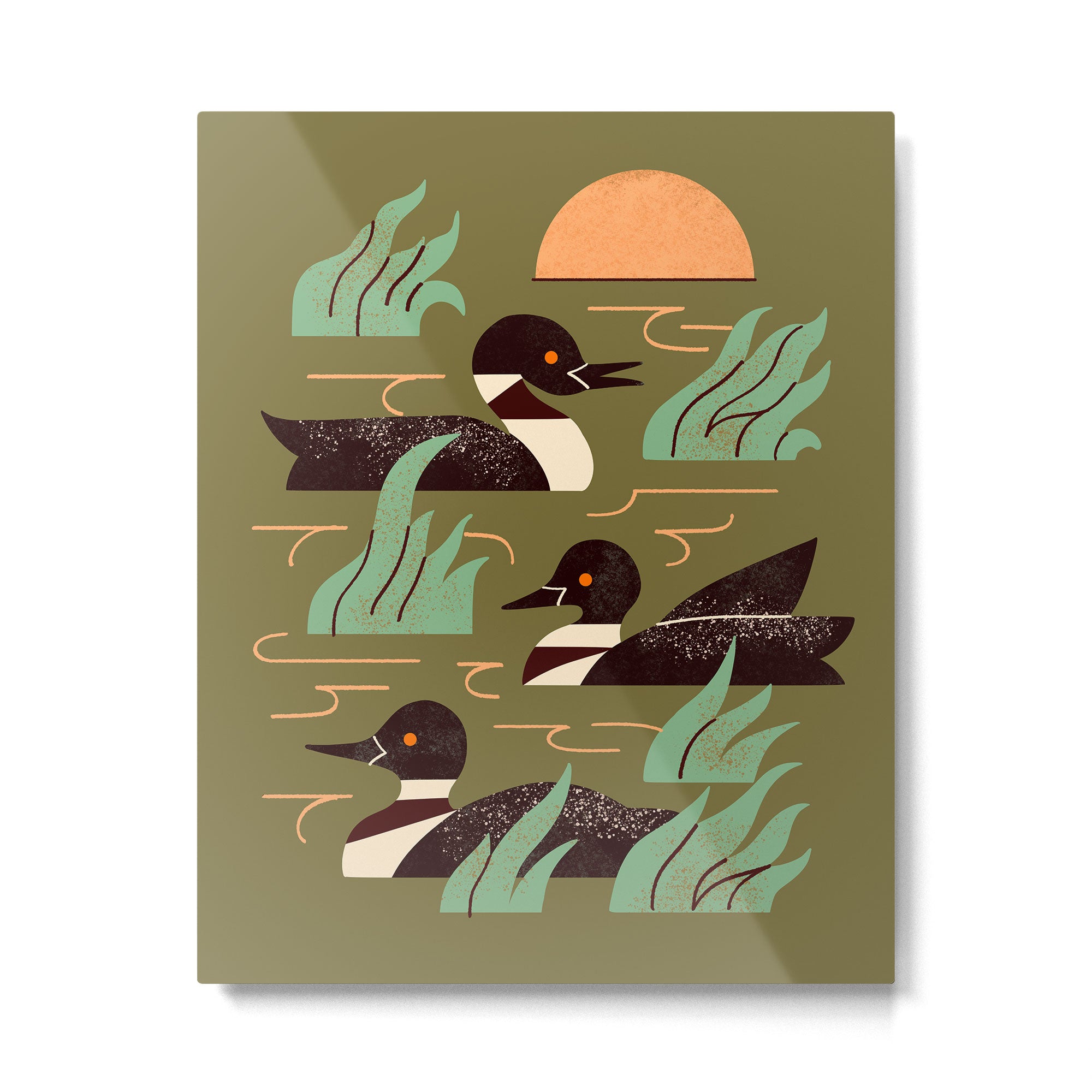 Loons At Dusk Metal Print Gallery Image 4