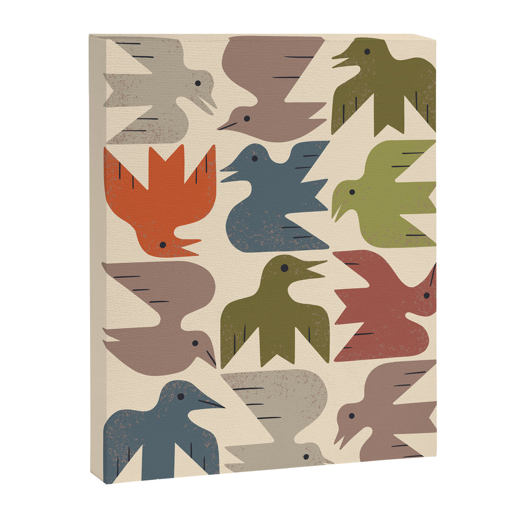 Midcentury Bird Grid Canvas Print Gallery Image 8