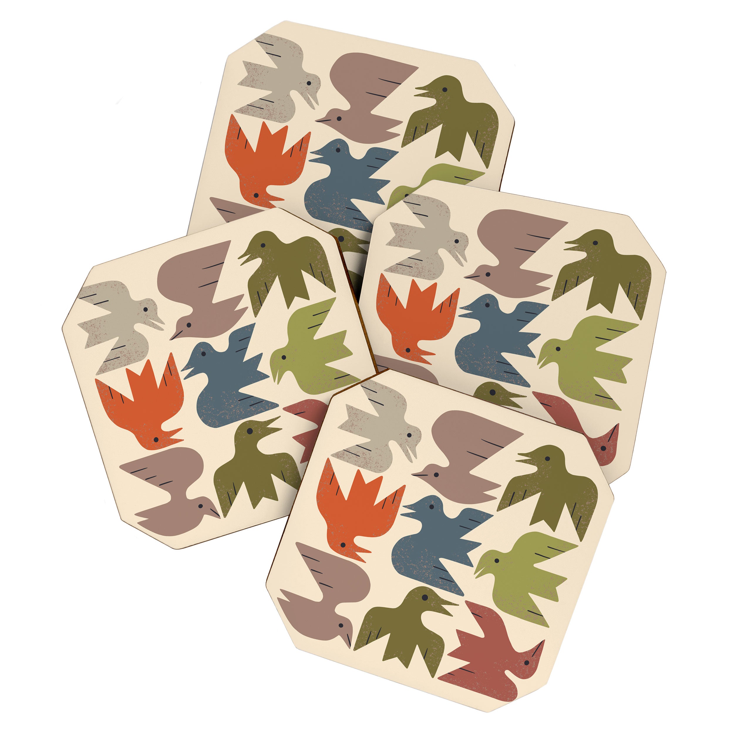 Midcentury Bird Grid Coaster Gallery Image 1