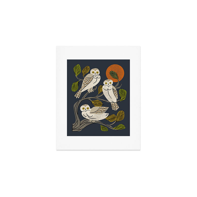 Midnight Owl Tree Art Print Gallery Image 1