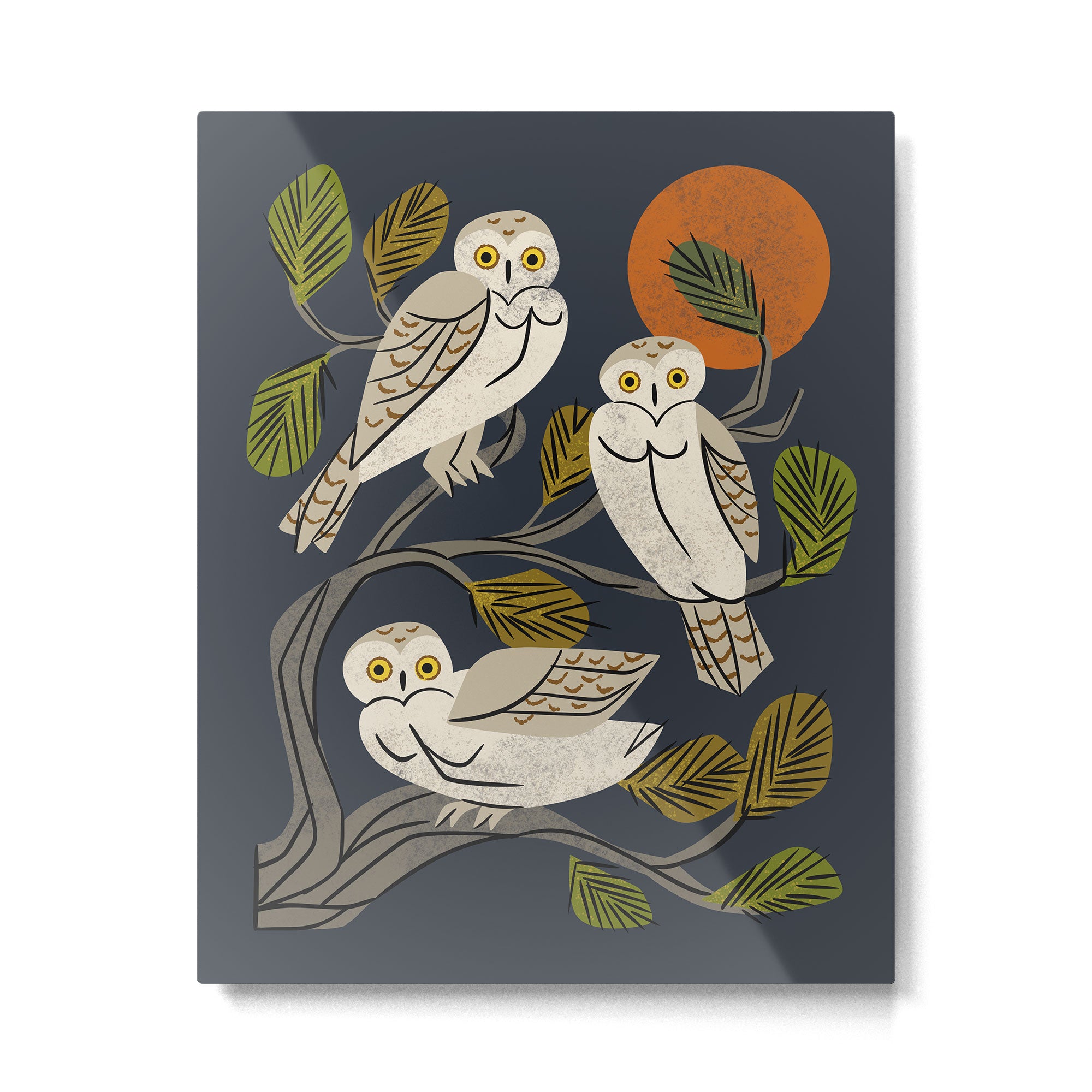 Midnight Owl Tree Metal Print Gallery Image 4