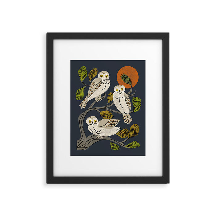 Midnight Owl Tree Framed Art Print Gallery Image 1
