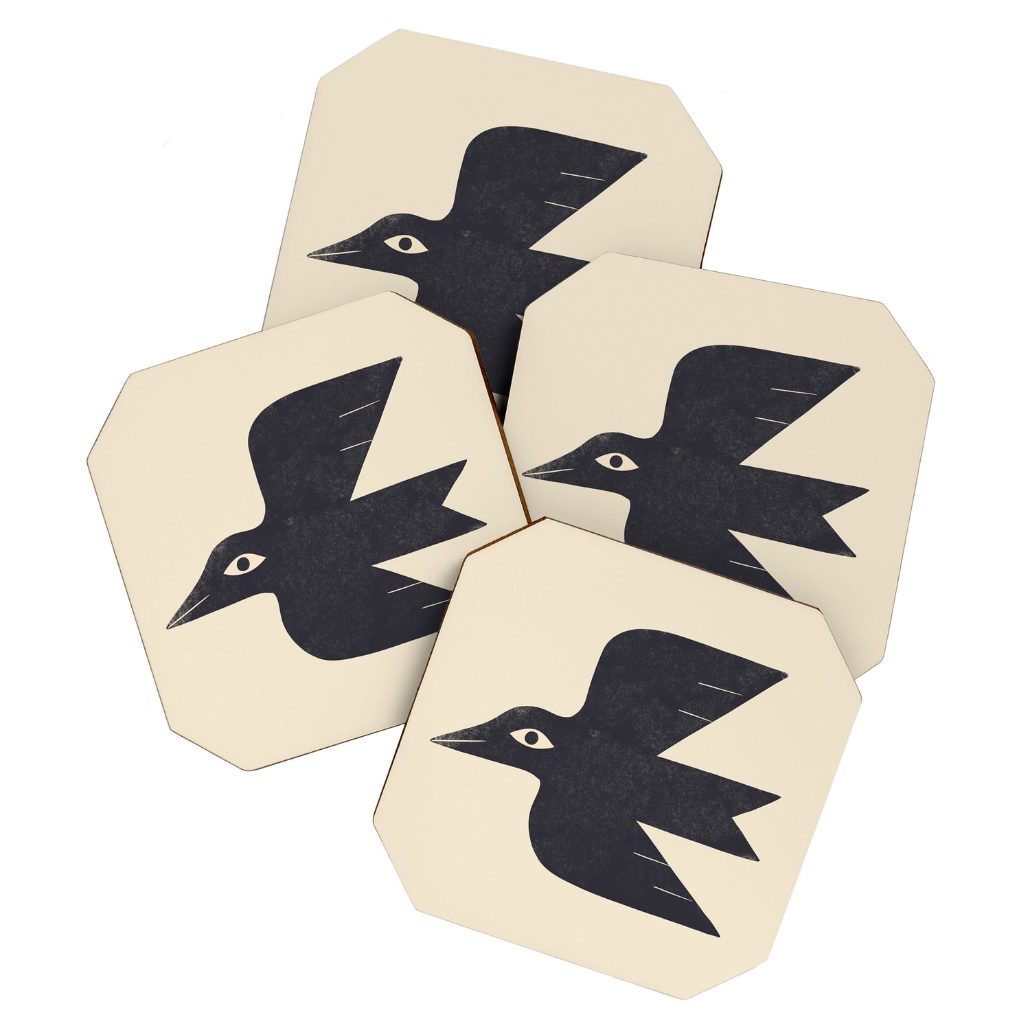 Minimal Blackbird No. 1 Coaster Gallery Image 1