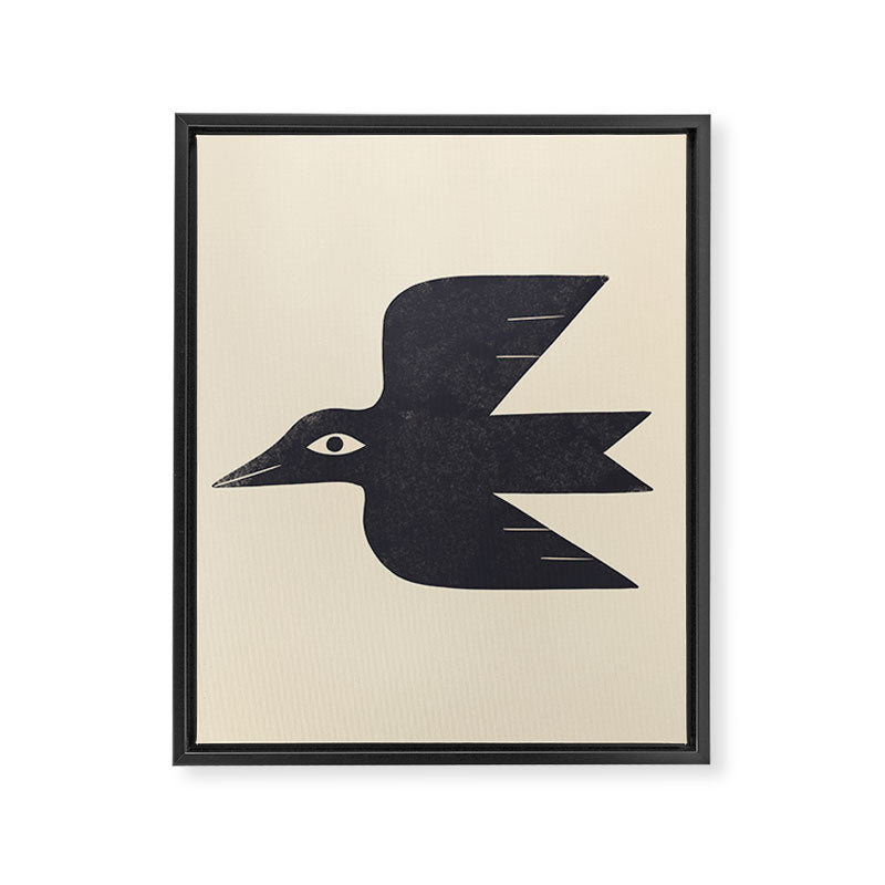 Minimal Blackbird No. 1 Framed Canvas Print Gallery Image 8