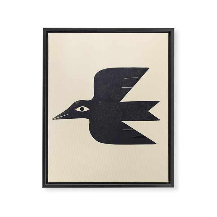 Minimal Blackbird No. 1 Framed Canvas Print Gallery Image 1