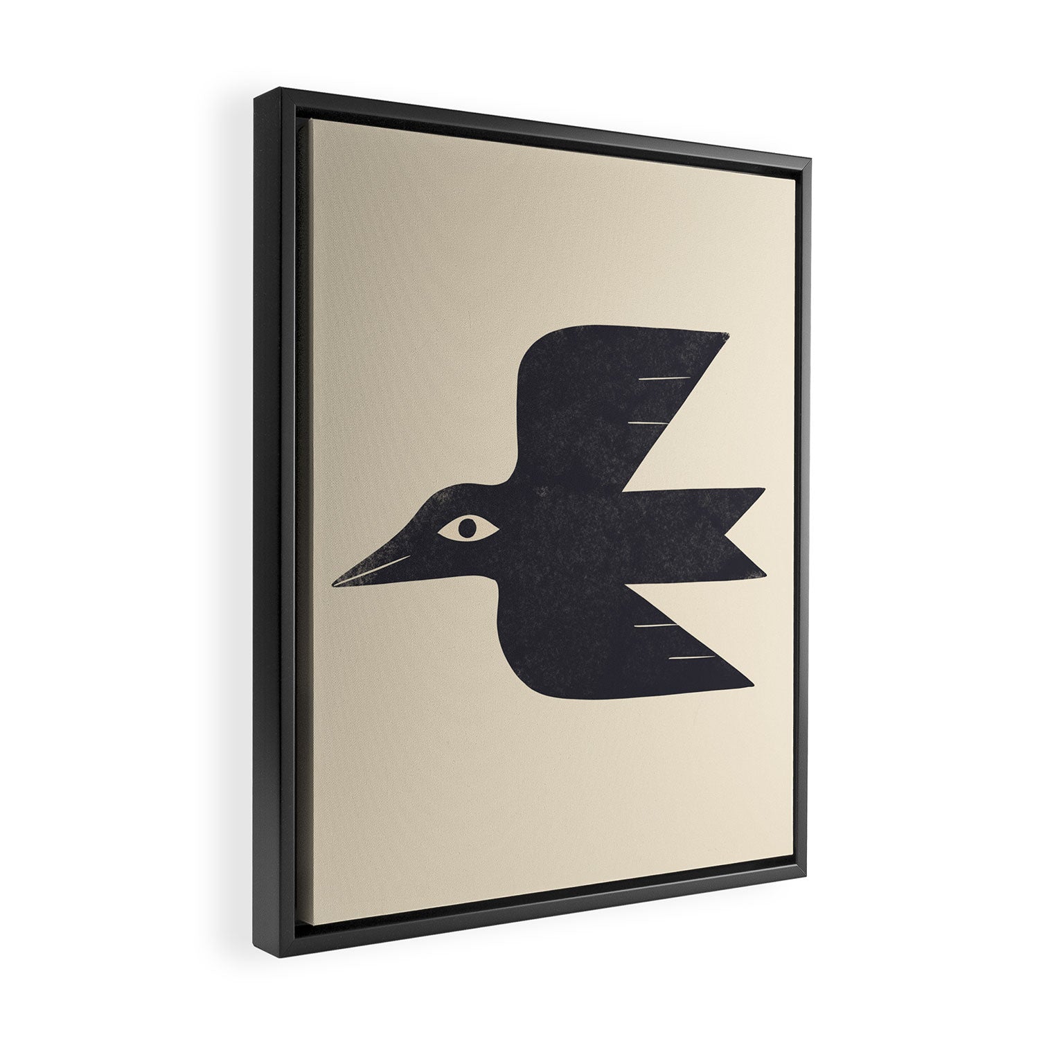 Minimal Blackbird No. 1 Framed Canvas Print Gallery Image 2