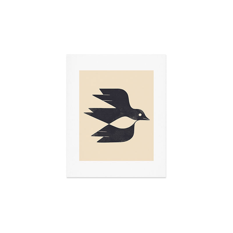 Minimal Blackbird No. 2 Art Print Gallery Image 1