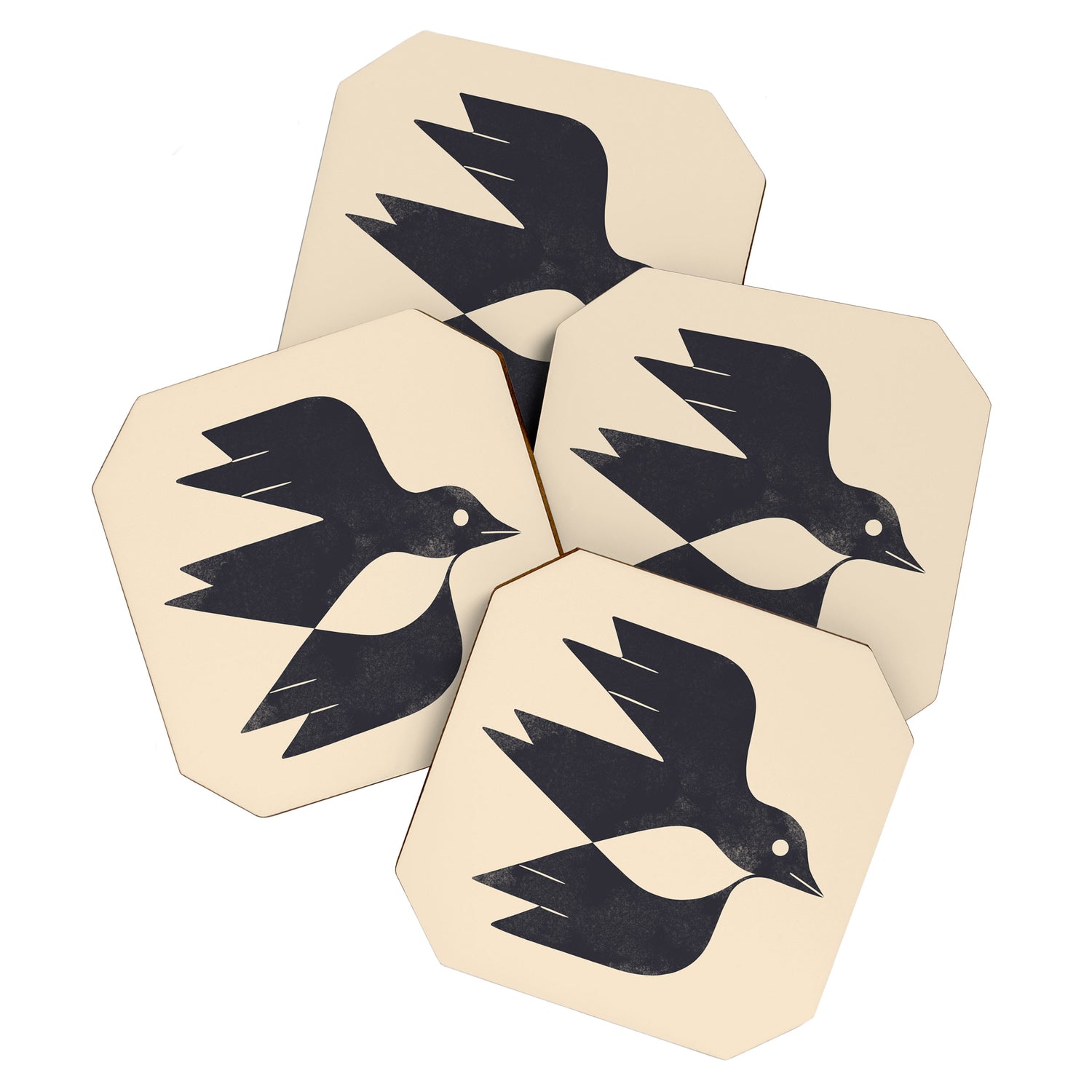 Minimal Blackbird No. 2 Coaster Gallery Image 1