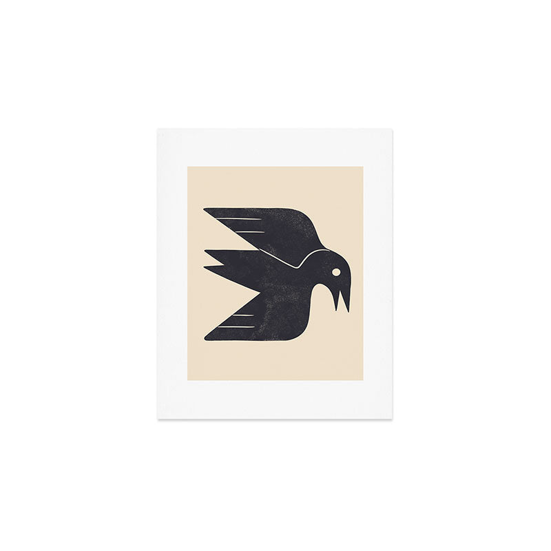 Minimal Blackbird No. 3 Art Print Gallery Image 1