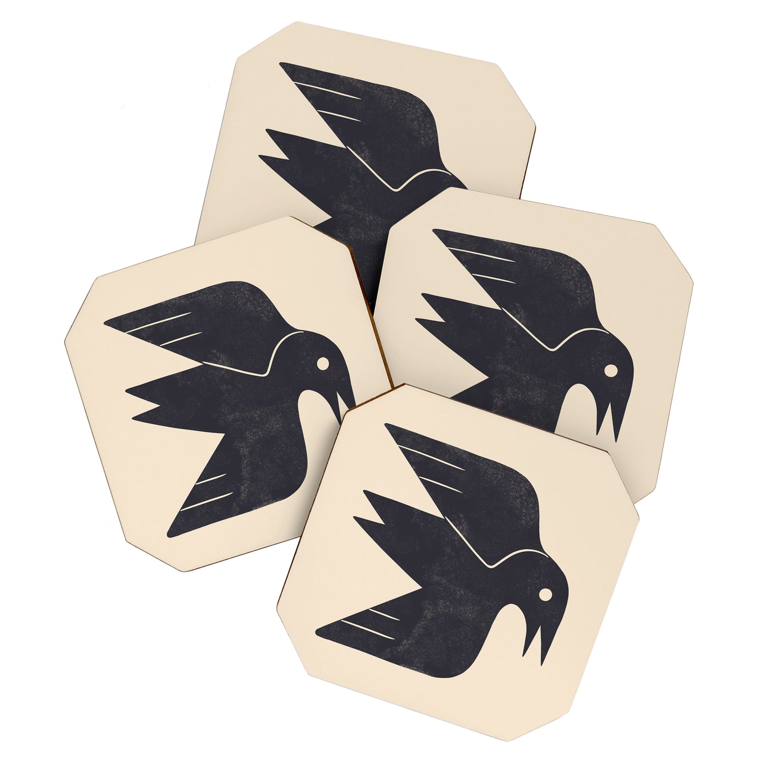 Minimal Blackbird No. 3 Coaster Gallery Image 1