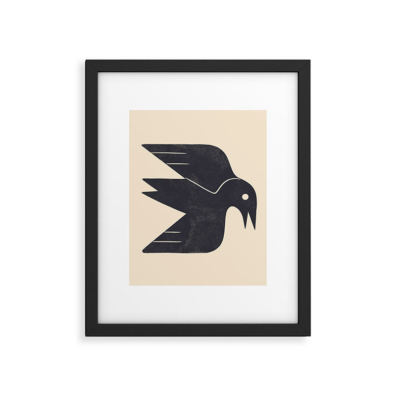 Minimal Blackbird No. 3 Framed Art Print Gallery Image 4
