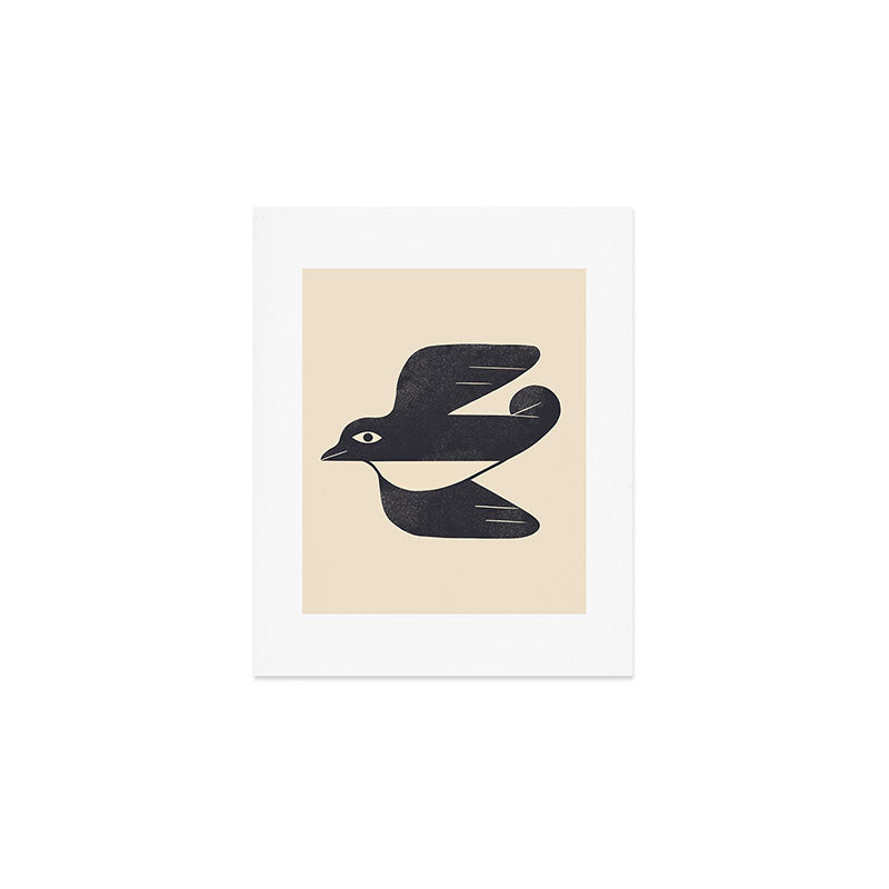 Minimal Blackbird No. 4 Art Print Gallery Image 1