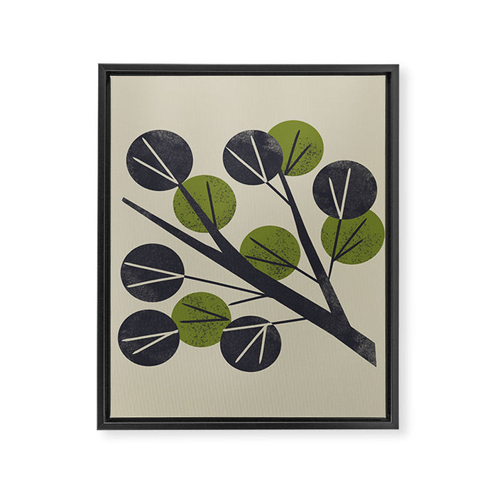 Minimal Branch Framed Canvas Print Gallery Image 1
