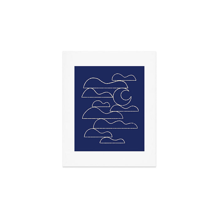 Moon And Cloudscape No. 1 Art Print Gallery Image 1