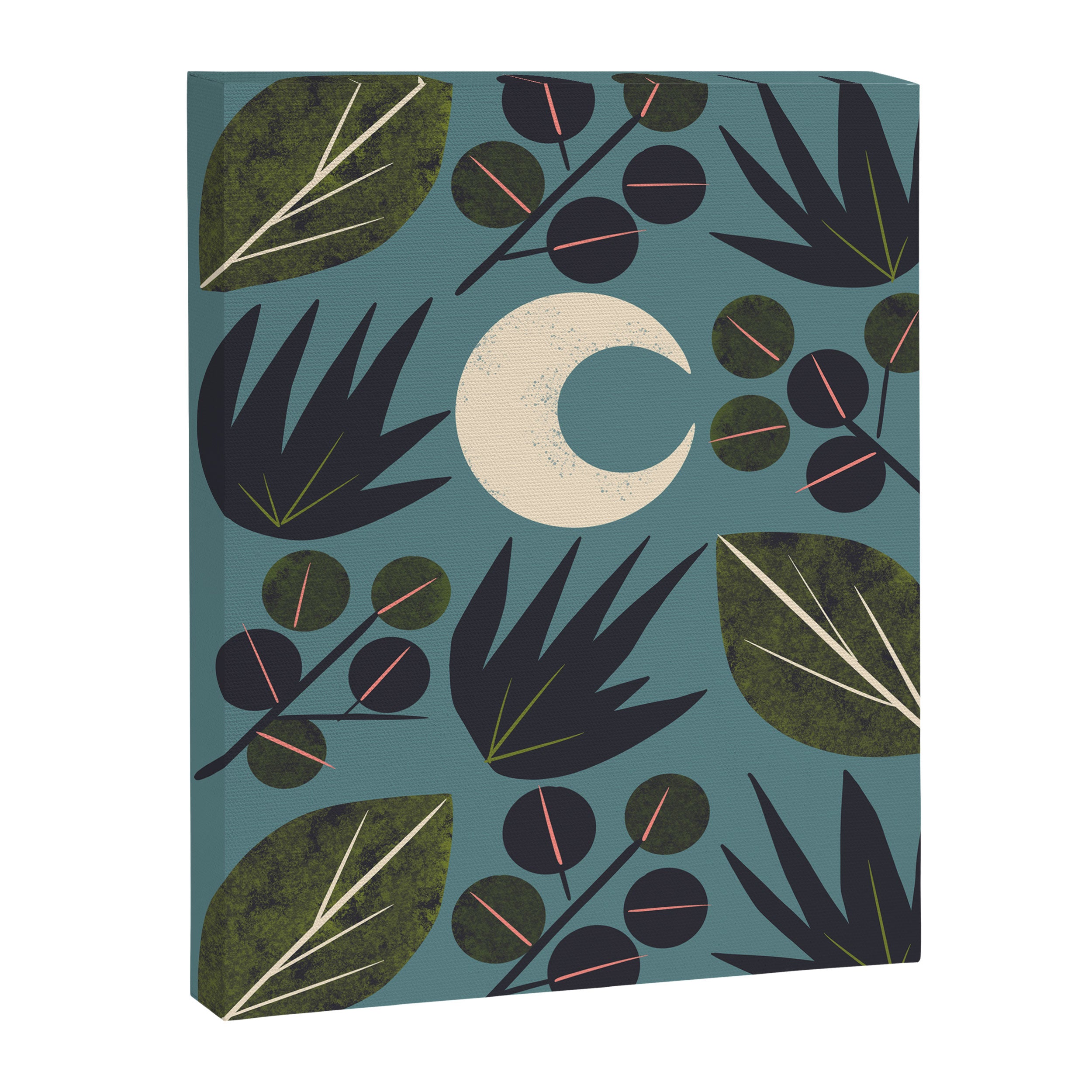 Moonlit Leaves Grid Canvas Print Gallery Image 8