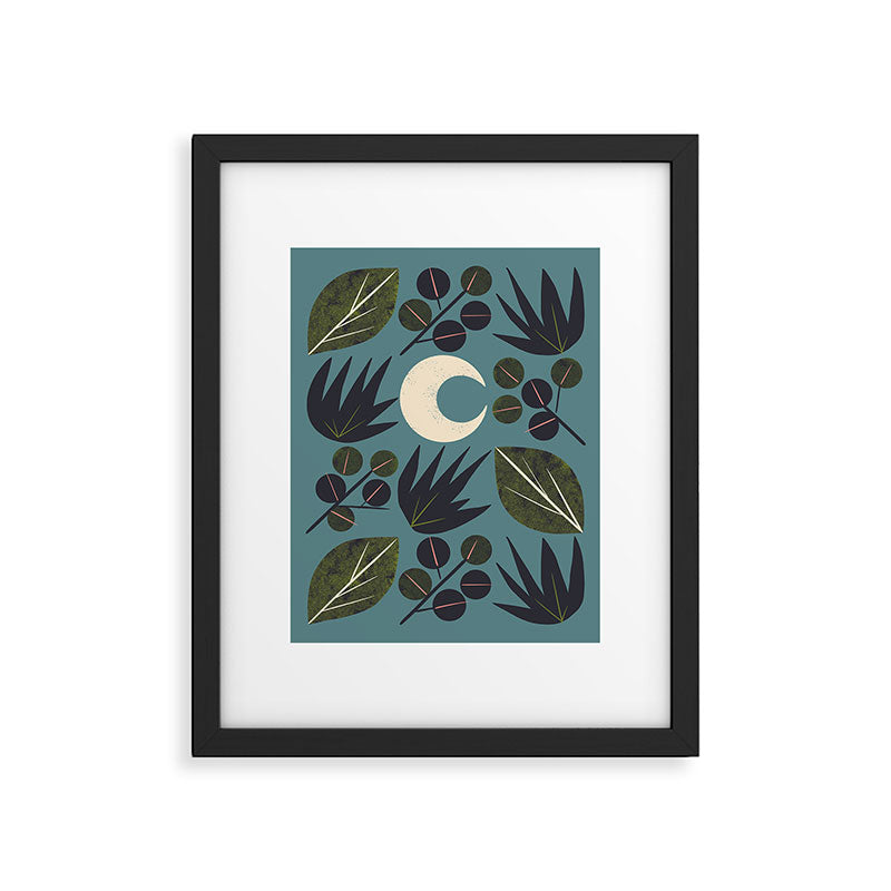 Moonlit Leaves Grid Framed Art Print Gallery Image 6