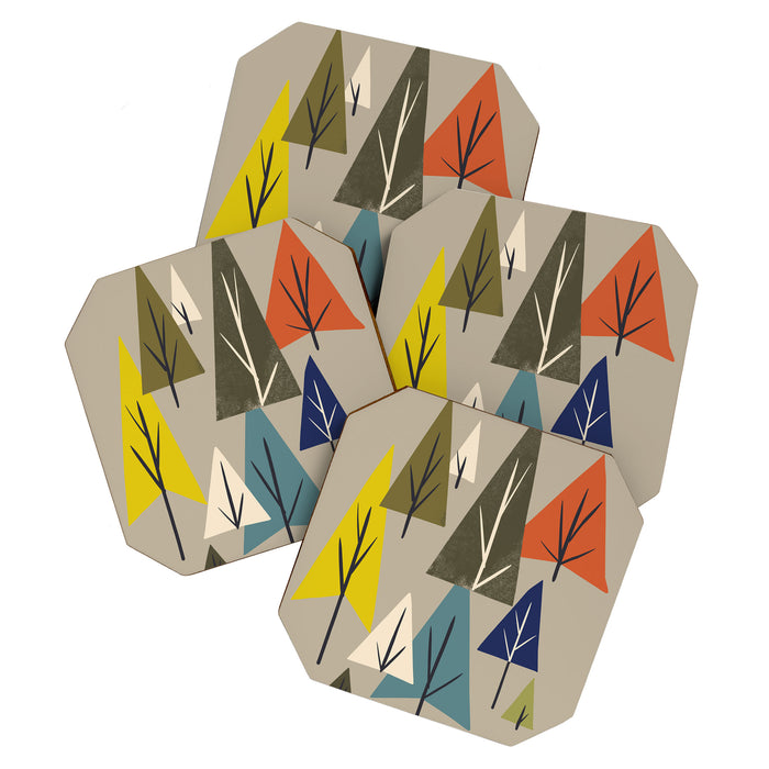 Multicolor Pines Coaster Gallery Image 1