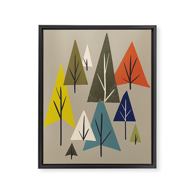 Multicolor Pines Framed Canvas Print Gallery Image 6