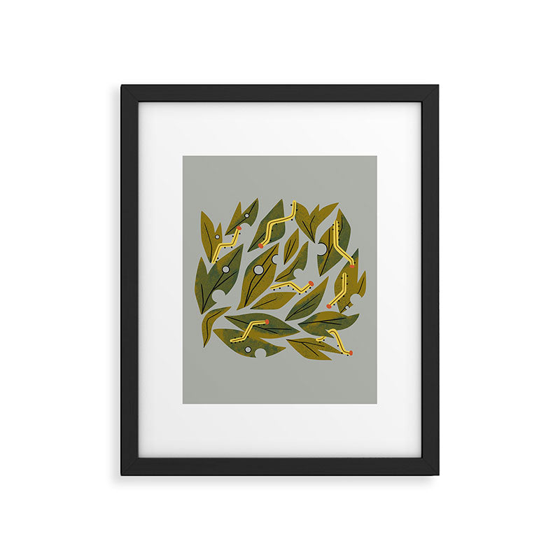 Munching Caterpillars Framed Art Print Gallery Image 4