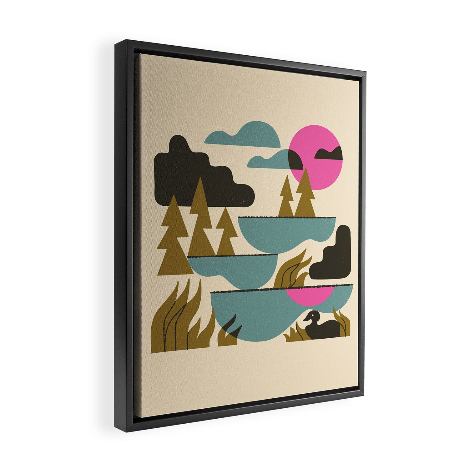 Northern Lakes Framed Canvas Print Gallery Image 2