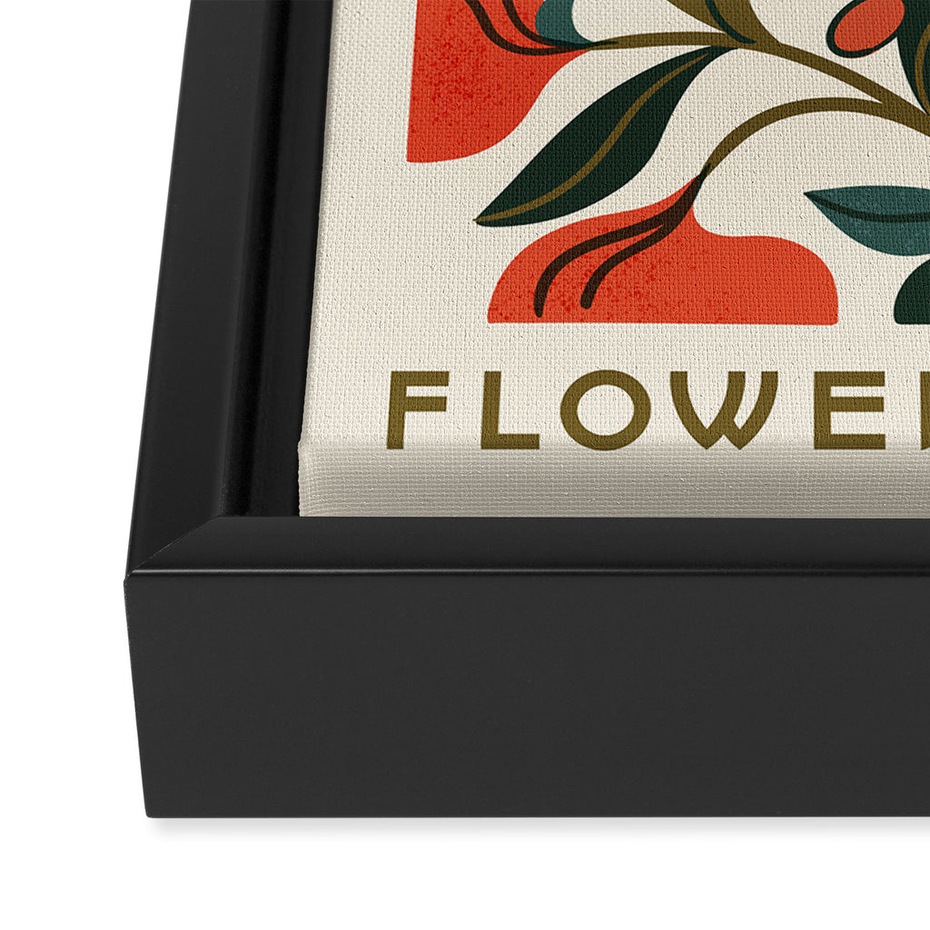 Nouveau Flower Market 1 Framed Canvas Print Gallery Image 3