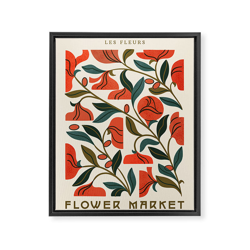 Nouveau Flower Market 1 Framed Canvas Print Gallery Image 6