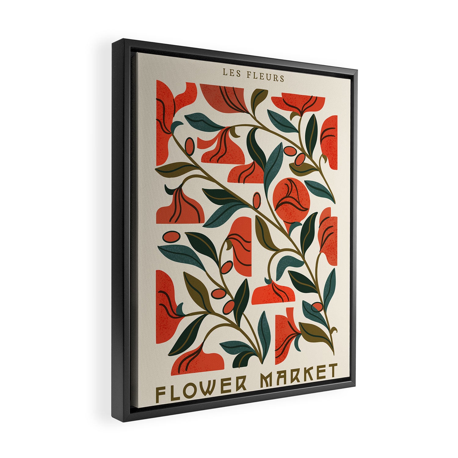 Nouveau Flower Market 1 Framed Canvas Print Gallery Image 2