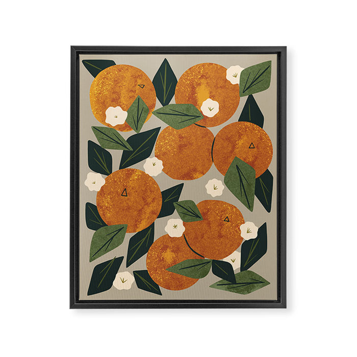Orange Bouquet Framed Canvas Print Gallery Image 1