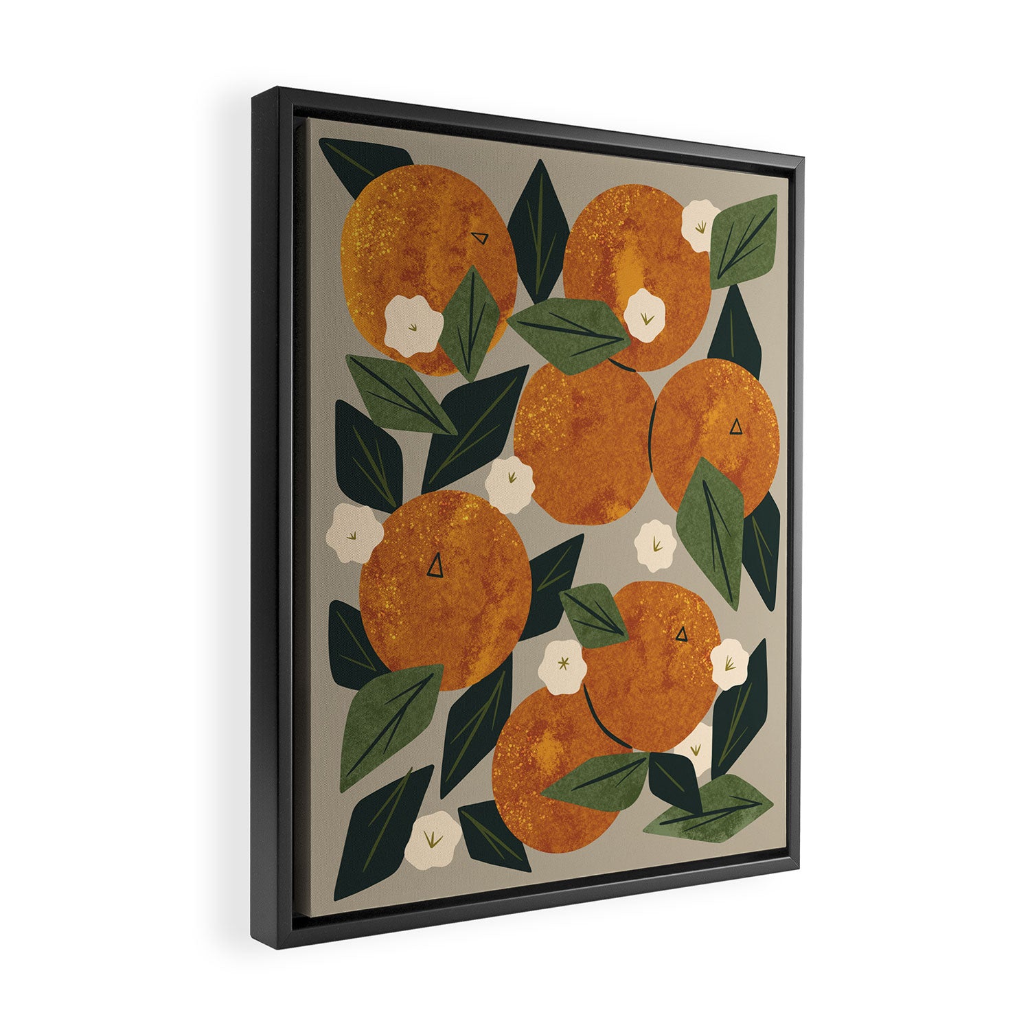 Orange Bouquet Framed Canvas Print Gallery Image 2
