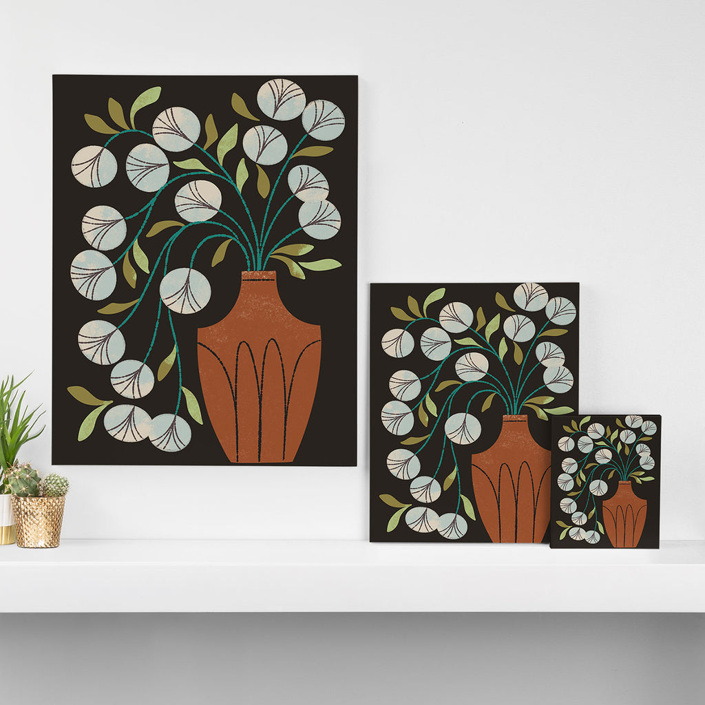 Overflowing Terra Cotta Vase Canvas Print Gallery Image 3