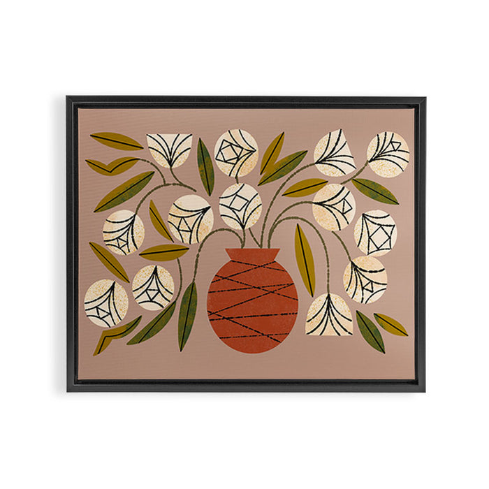 Overflowing Vase Framed Canvas Print Gallery Image 1